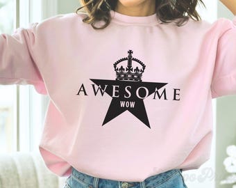 Sudadera Hamilton: Divertida sudadera con cuello redondo del musical Rey Jorge y Rise Up