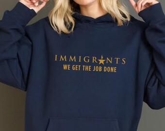 Felpa con cappuccio musicale Hamilton Immigrants We Get the Job Done Felpa con cappuccio per teatro di Broadway Regalo per fan del teatro musicale Hamilton