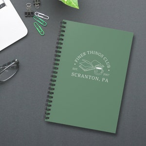The Office Notebook Finer Things Club Notepad The Office Gift for The Office Fan Funny Notebook Office Merch Michael Scott Dunder Mifflin