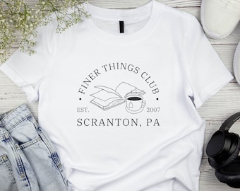 Finer Things Club Tshirt The Office Shirt Gift for office fan Funny Office T-Shirt Office Merch Michael Scott Paper Company Dunder Mifflin