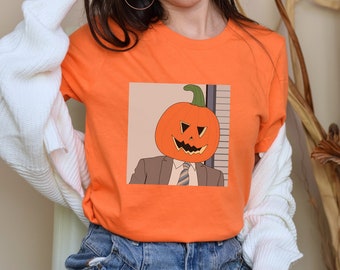 Dwight Schrute Pumpkin Head Halloween T-Shirt - The Office Funny Tee