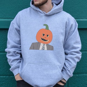 Dwight Schrute Pumpkin Head Halloween Hoodie - The Office Funny Sweatshirt