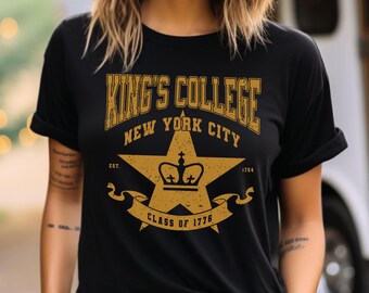 Koszulka Hamilton Musical: koszulka uniwersytecka Kings College, prezent dla fana Broadwayu