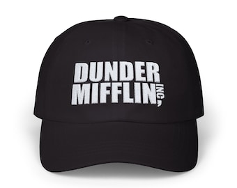 Embroidered Dunder Mifflin Hat The Office Hat Dunder Mifflin Classic Dad Cap The Office Gift Fan Michael Scott Dwight Schrute Scranton Merch