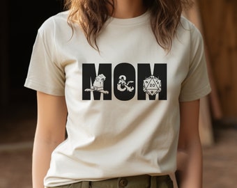 DND Mom Shirt D&D Mom Tshirt Dungeons and Dragons Mommy T-shirt DND Gift for Mom Mothers Day Gift for Wife Present Dungeon Master Cool Mom