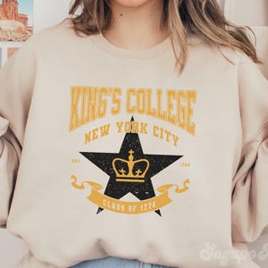Hamilton Musical Sweater Kings College  Varsity Jumper Hamilton Musical Merch Sweatshirt Broadway Hamilton Shirt American Musical