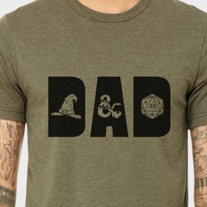 DND Dad Shirt D&D Dad Tshirt Dungeons and Dragons Dad T-shirt DND Gift for Day Fathers Day Gift for Husband Present Dungeon Master Cool Dad