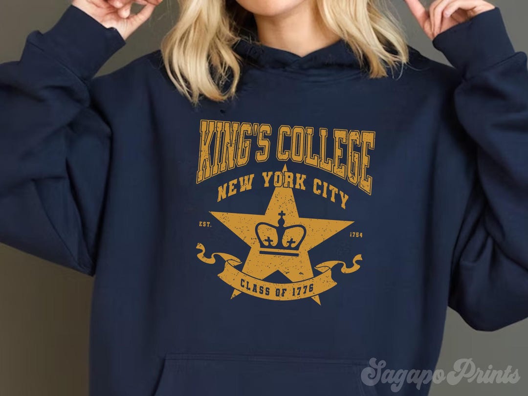 Hamilton Musical Hoodie: Kings College Varsity Sweatshirt - Etsy