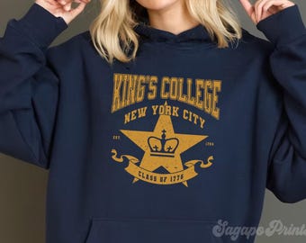 Mihamilton Musik Hoodie: Kings College Varsity Sweatshirt