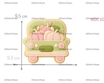 Tagliabiscotti a forma di camioncino e zucca, sagoma per dolci autunnali