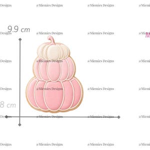 Stampo per biscotti a forma di zucca impilata, stampo per dolci del Ringraziamento (download digitale)