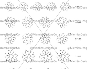 Royal Icing Transfer - Daisy - DIGITAL DOWNLOAD