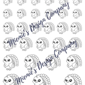 Royal Icing Transfer - Turkey Side - DIGITAL DOWNLOAD