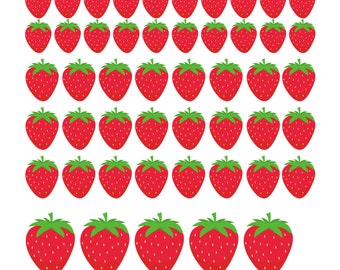 MDC - DIGITAL - Strawberry Royal Icing Transfer Sheet