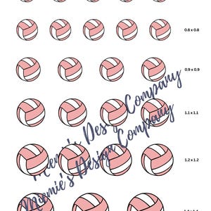 Volleyball Royal Icing Transfer, Sugar Cookie Decoration, Baking Decoration, Dessert Toppings, Edible Art , Western - DIGITAL DOWNLOAD