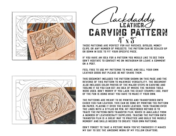 Sheridan Style Leather Carving Pattern 1 - Etsy Sheridan Style Leather Carving Pattern 1 - Etsy