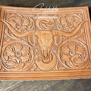 Sheridan Longhorn Skull 8.5”x11” Carving and Tooling Pattern