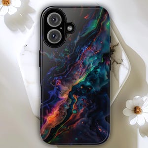 Opal Cosmic Nebula Universe Galaxy Space celestial vibrant PRINTED Tough Phone Case iPhone 17 16 15 14 13 12 Galaxy S25 S24 S23 Pixel 10 9 8