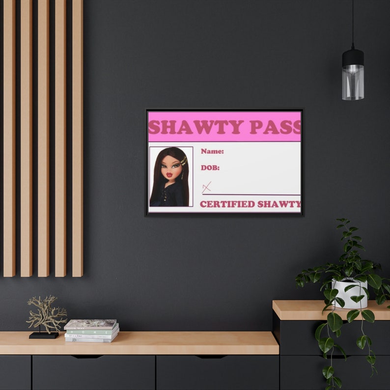 Bratz Certified Shawty Pass Matte Canvas Black Frame Etsy