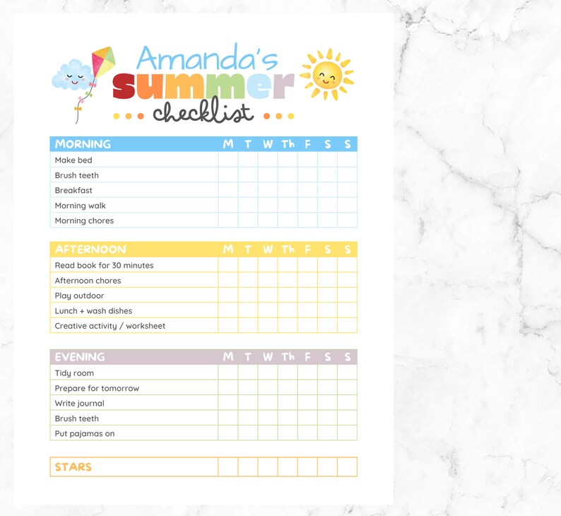 editable-summer-daily-checklist-for-kids-chore-chart-for-etsy