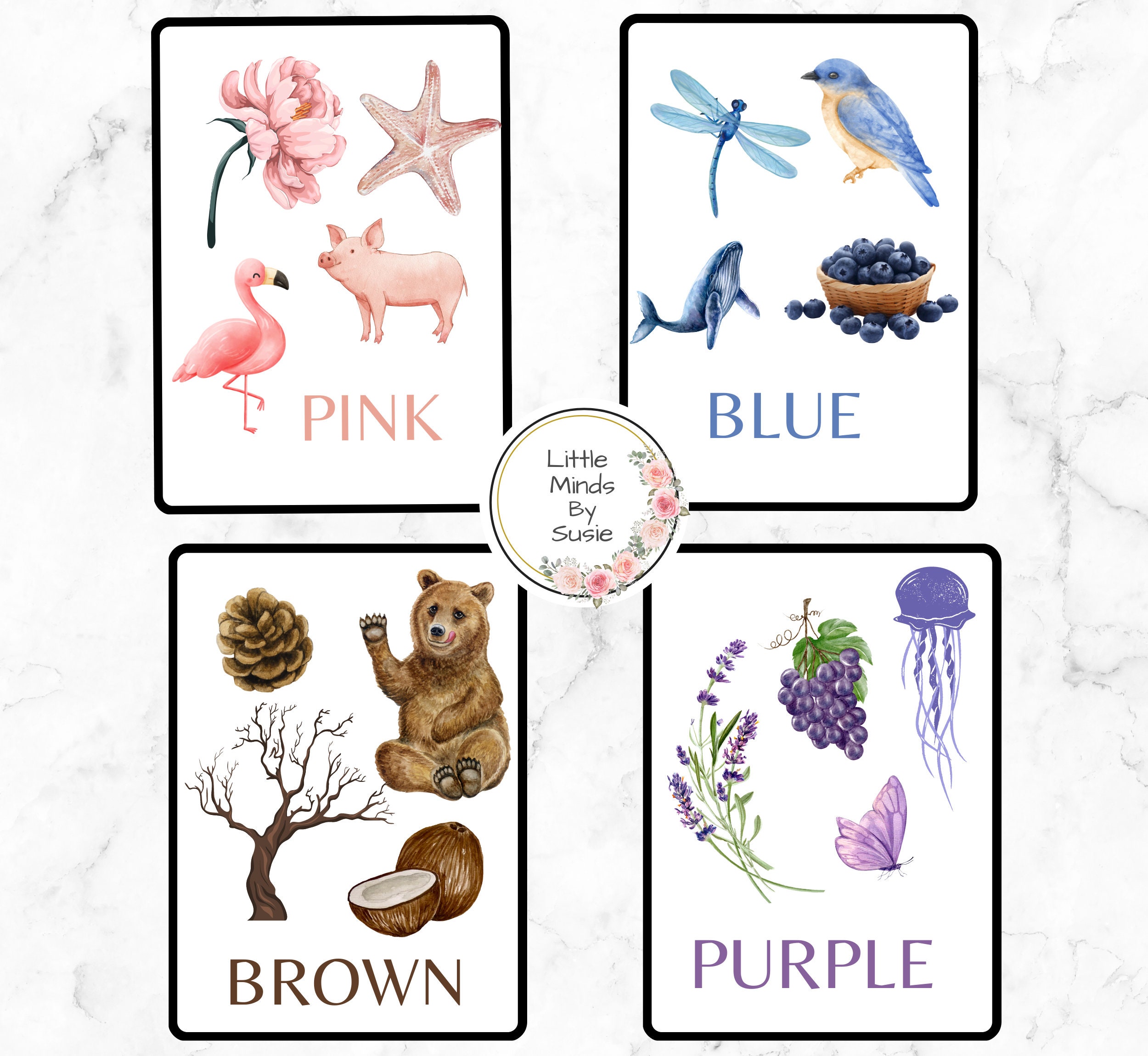 Nature Themed Color Flashcards | Preschool | Kindergarten | Homeschool ...