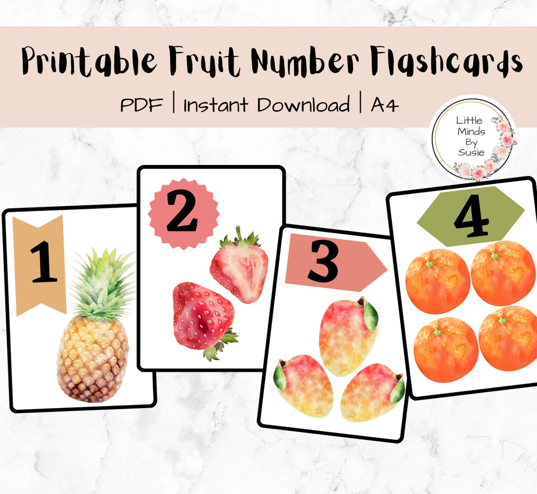 Conteo de frutas 1-10, Aprendizaje, Matemáticas, Números imprimibles ...