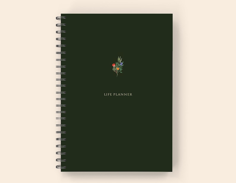 ADHD Planner for Adults: Spiral Bound Printed 6x9 - 6 Month ADHD Daily Planner, ADHD Journal, and adhd Organizer for Adults Forest Green