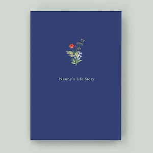 Nanny's Life Story - Keepsake Memory Journal to Celebrate and Preserve Grandma’s Life and Legacy – A perfect gift for Nanny! Starry Night Blue