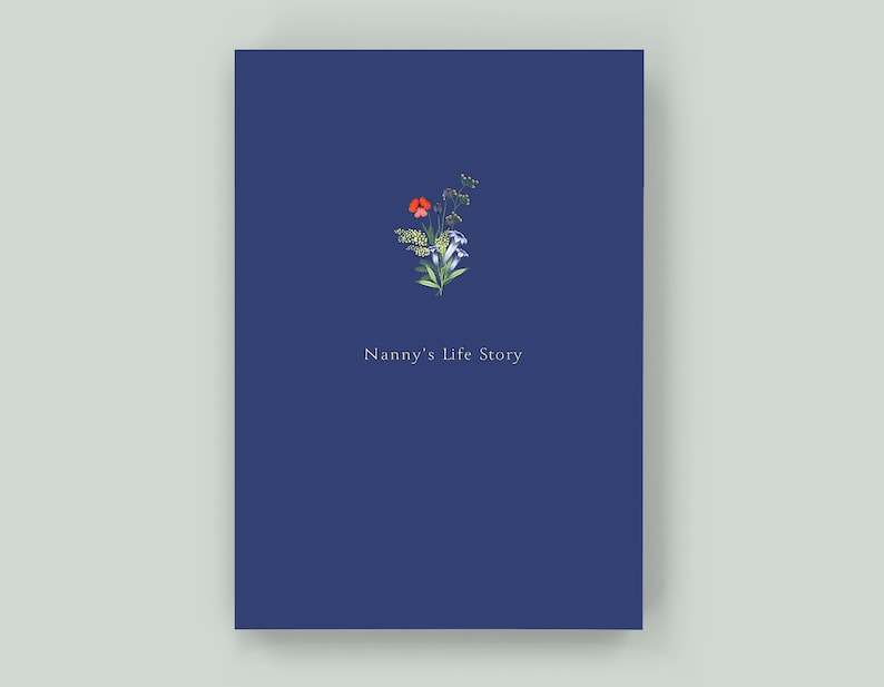 Nanny's Life Story - Keepsake Memory Journal to Celebrate and Preserve Grandma’s Life and Legacy – A perfect gift for Nanny! Starry Night Blue