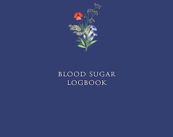 Blood Sugar Log Book - Starry Night Blue