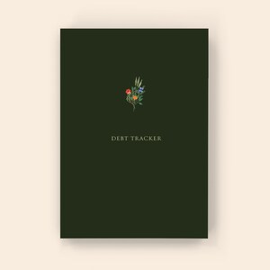 Debt Tracker: Softcover Paperback Monthly Debt Planner, Debt Snowball, Debt Budget Planner, Debt Payoff Trackerk Forest Green