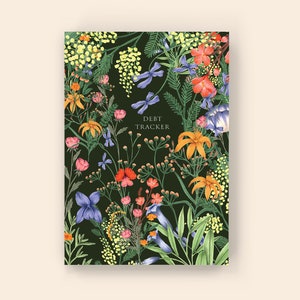 Debt Tracker: Softcover Paperback Monthly Debt Planner, Debt Snowball, Debt Budget Planner, Debt Payoff Trackerk Flower Crush