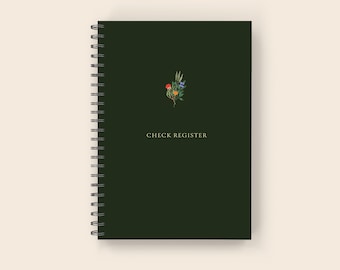 Check Register: Spiral Bound Printed Checkbook Register, Checking Register, Personal Check Register Book and Journal Tracker