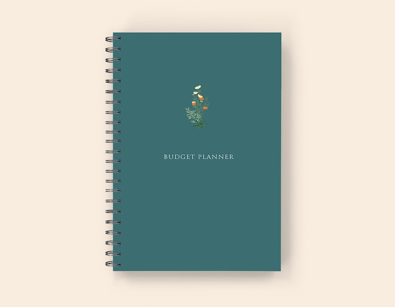 Budget Planner: Wire-O Spiral Monthly Budget Tracker, Expense Planner, and Four Year Monthly Budget Journal North Sea Green