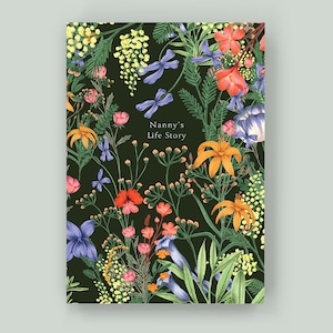 Nanny's Life Story - Keepsake Memory Journal to Celebrate and Preserve Grandma’s Life and Legacy – A perfect gift for Nanny! Flower Crush