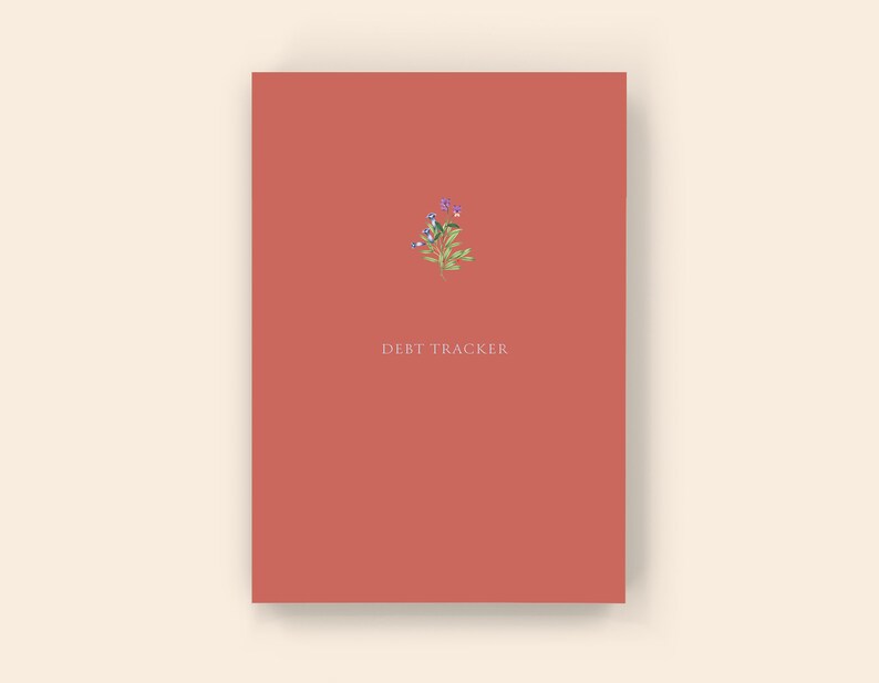 Debt Tracker: Softcover Paperback Monthly Debt Planner, Debt Snowball, Debt Budget Planner, Debt Payoff Trackerk Raspberry Blush