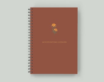 Accounting Ledger: Spiral Bound Bookkeping Business Account Ledger (Ledger Book, Small Business, Accounting Spreadsheets)