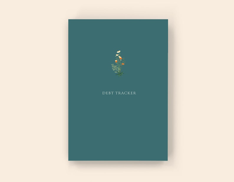 Debt Tracker: Softcover Paperback Monthly Debt Planner, Debt Snowball, Debt Budget Planner, Debt Payoff Trackerk North Sea Green