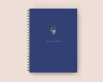 Anxiety Journal & Workbook: Spiral Bound Anxiety Workbook (Anxiety Relief, Anxiety Worry Journal, Mental Health, Stress, Gift for Anxiety)