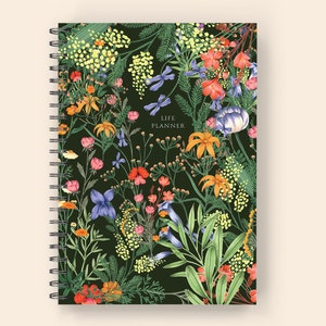 ADHD Planner for Adults: Spiral Bound Printed 6x9 - 6 Month ADHD Daily Planner, ADHD Journal, and adhd Organizer for Adults Flower Crush