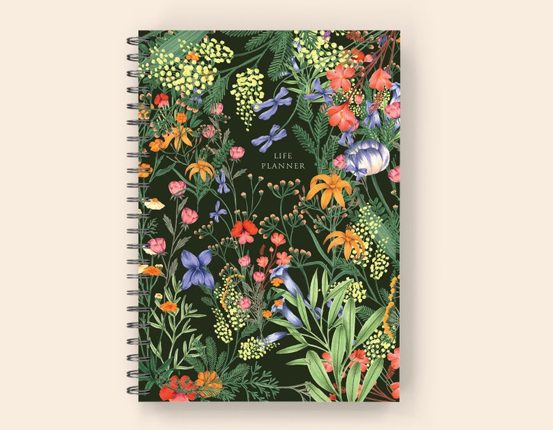 ADHD Planner for Adults: Spiral Bound Printed 6x9 - 6 Month ADHD Daily Planner, ADHD Journal, and adhd Organizer for Adults Flower Crush
