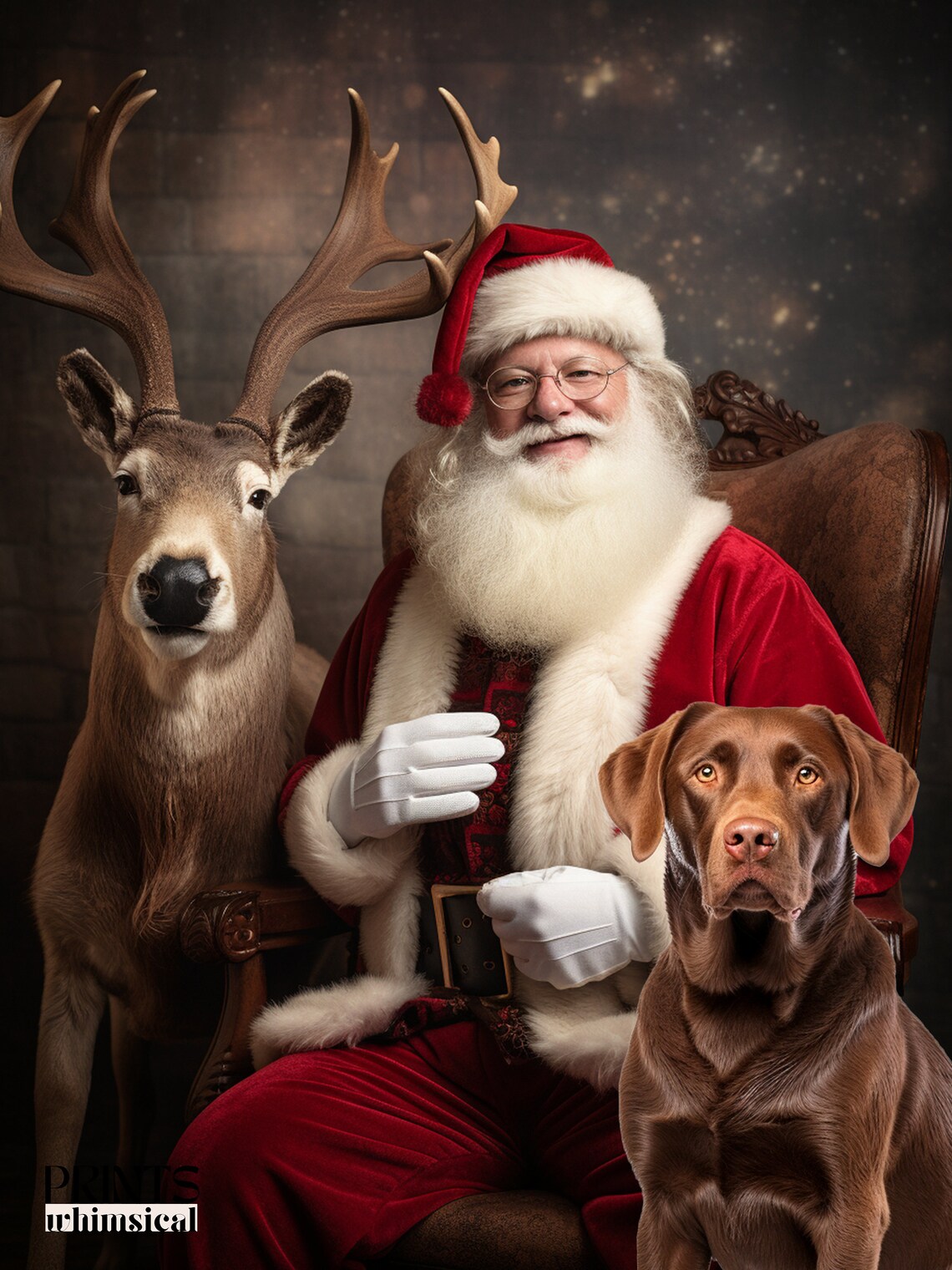 Pet Christmas Digital Backdrop Santa Claus Photoshoot Etsy