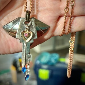 Key to My Heart Necklace Series (B) | Heart Charm Necklace | Key Necklace
