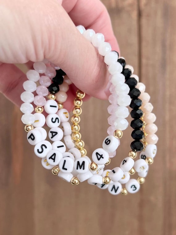 Personalized Bible verse bracelet faith scripture bracelet for women  custom Christian gift womens stacking bracelet faith based bible verse