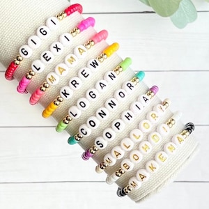 Custom Beaded Name Bracelet for Moms Personalized Name Bracelet Kids Name Bracelet gift for mom Mother’s Day gift Birthday gift