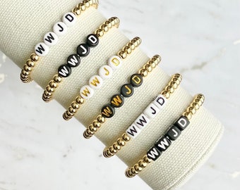 Gold WWJD bracelet for women Christian gift Christian bracelet what would Jesus do bracelet Confirmation gift for her Christian gift for her