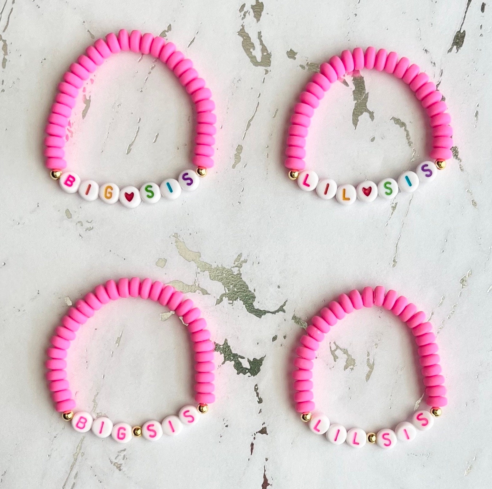 Lil Sis Pink Bracelet