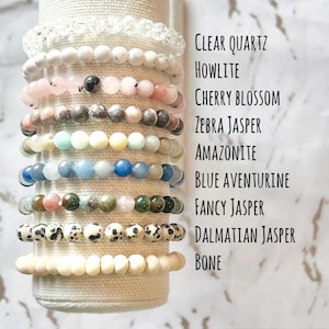 Gemstone cross bead bracelet boho religious jewelry for women faith inspired jewelry for moms bone bead cross bracelet Easter gift for her image 3