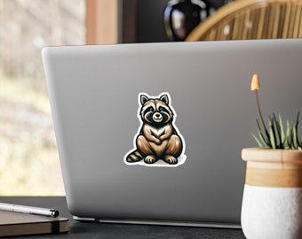 Pegatina de Alex Raccoon "The Rascal" - Vinilo satinado resistente al agua, pegatina de mapache, pegatina de mapache adorable, pegatina de mapache divertida, regalo para amantes de los animales