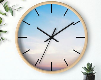 Beach Sunset Wall Clock, Beach Wall Clock, Unique Home Décor, Sunset Wall Art, Beach Sunset Décor Art. Home Gift, Wall Clock